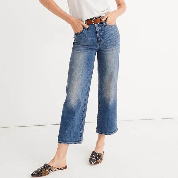 Madewell Denim - Madewell NWT Slim Wide Leg Studded Jeans